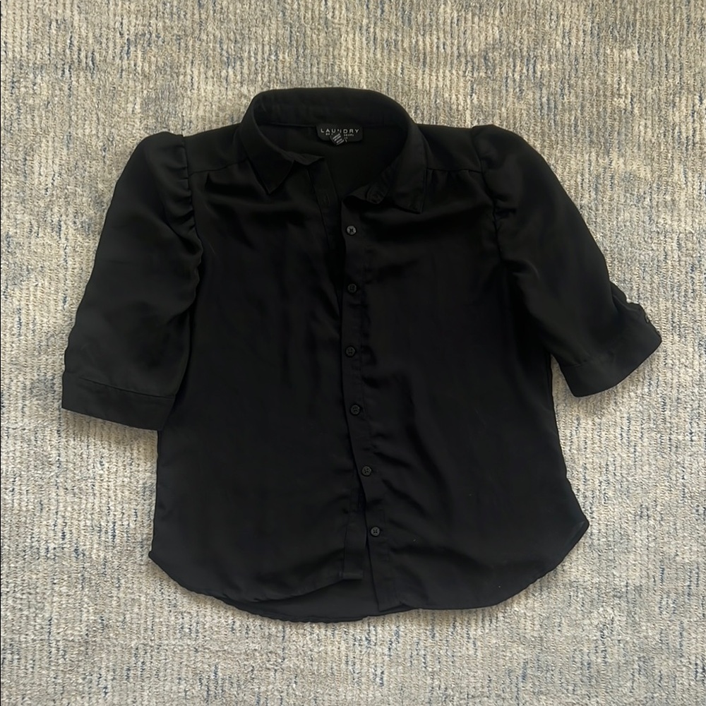 Laundry By Shelli Segal Black Blouse